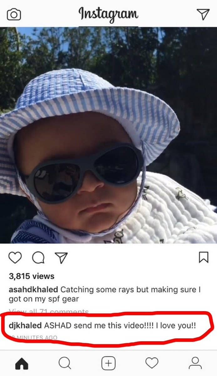 dj khaled asking asahd to send him a video that was actually posted by dj khaled - how many followers does dj khaled have on instagram