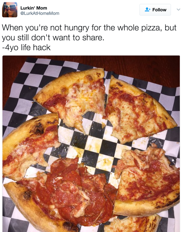 And this kid who found a way to get out of sharing: