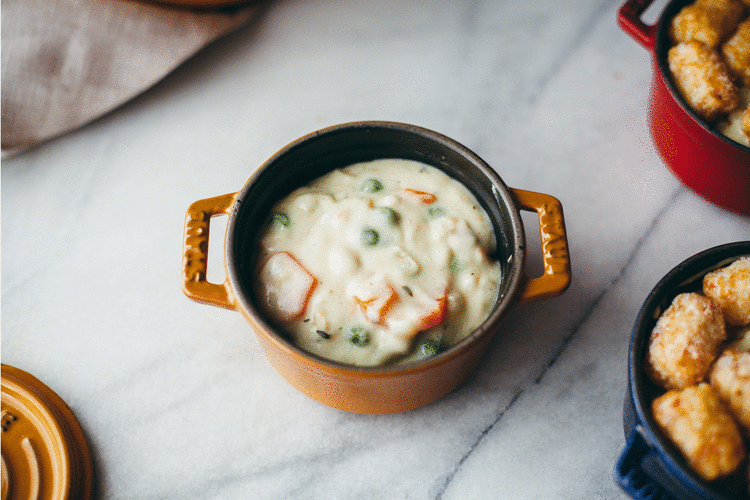 Recipe for this tater tot chicken pot hotdish here.