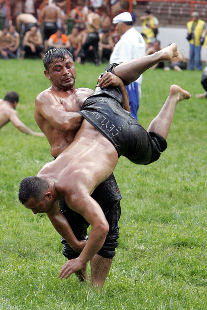 Girls Oil Wrestle