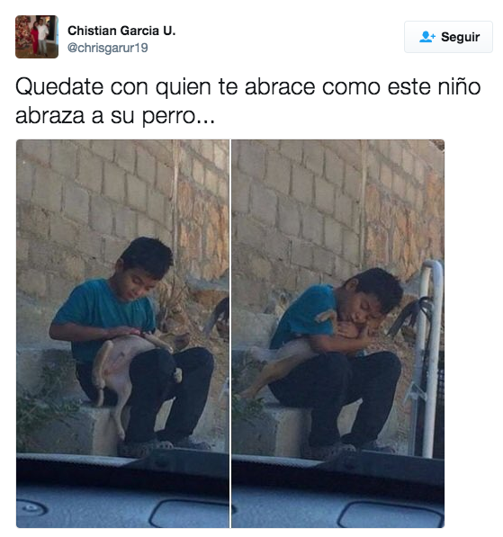 Aprendamos de este adorable niño, quien ya sabe que lo más importante en la vida es dar amor ❤️.