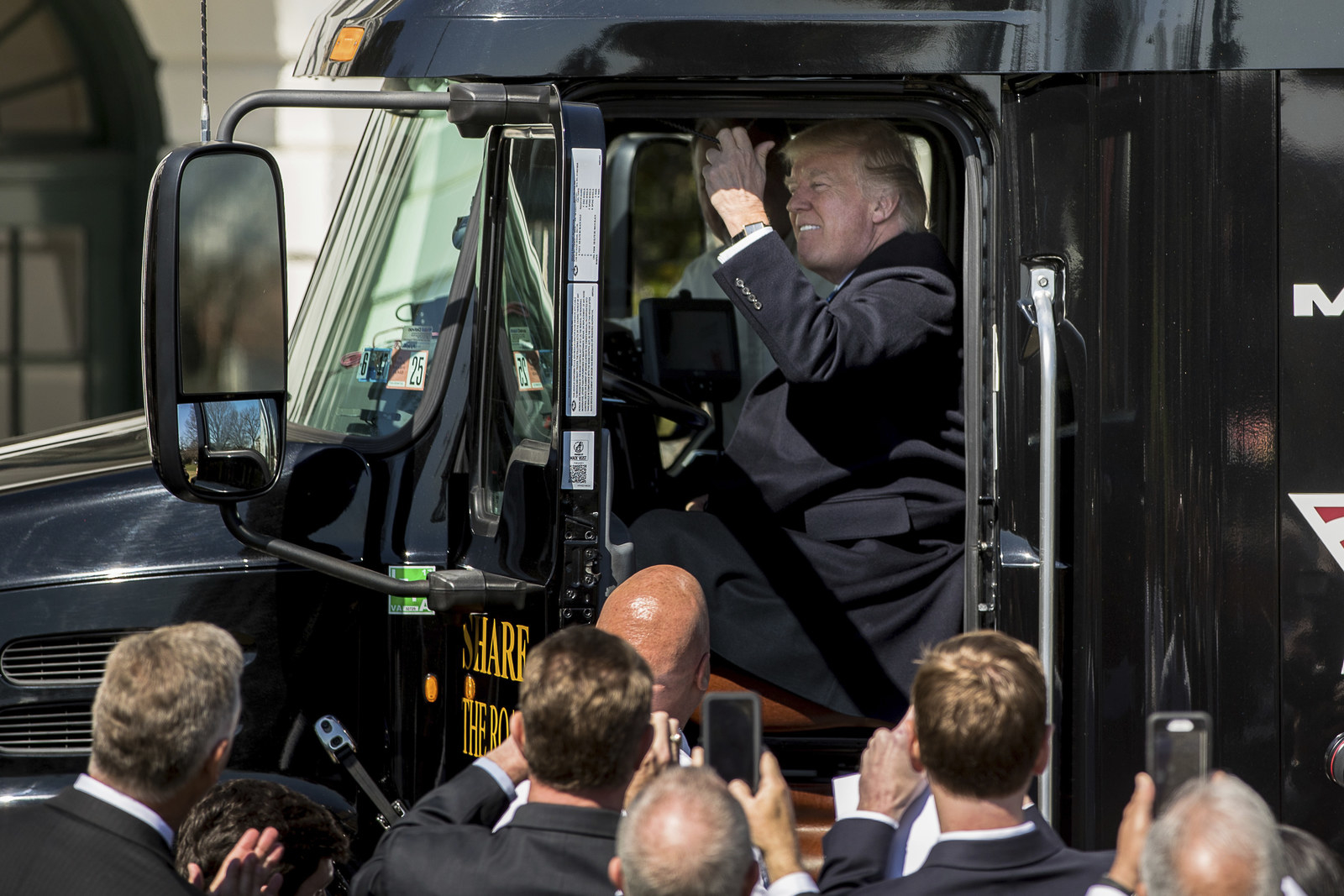 Trump Got To Sit In A Big Boy Truck Because Today Was A Special Day!