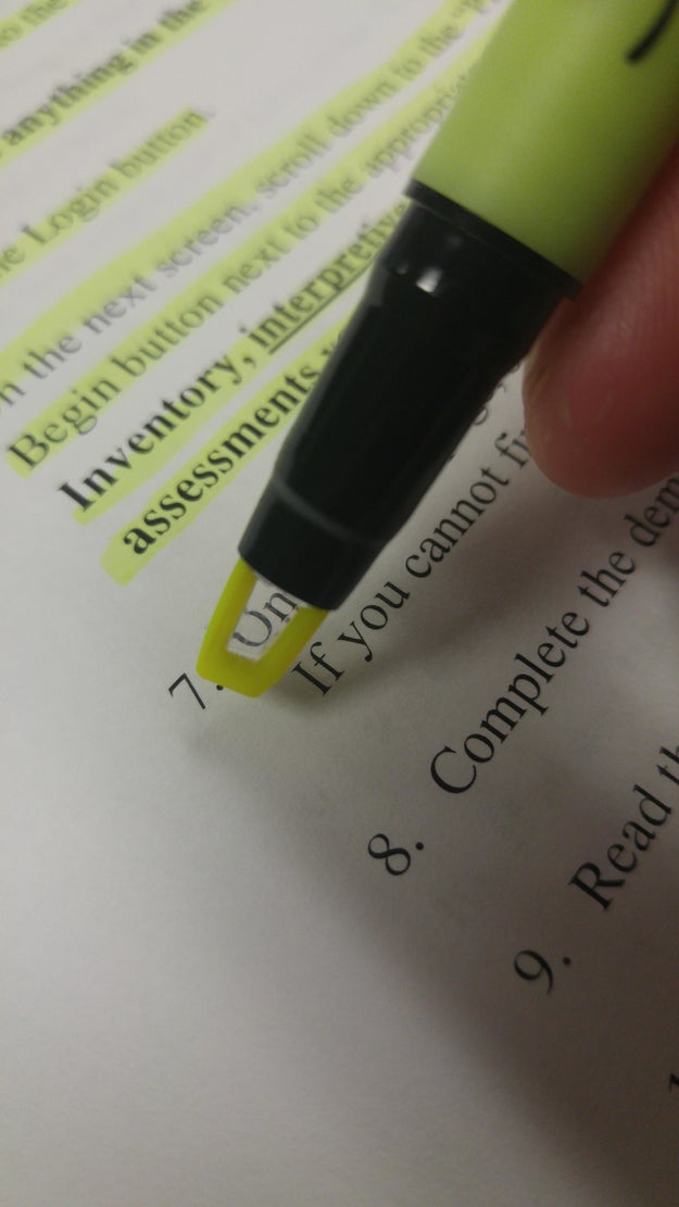 This highlighter that lets you actually see what you're highlighting.