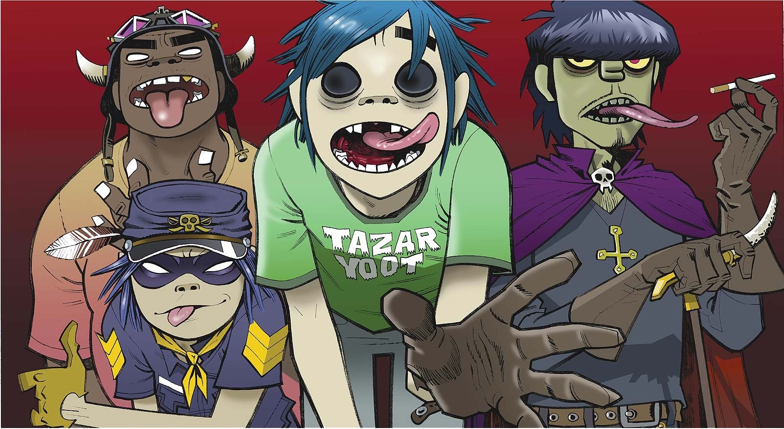 Gorillaz returned this week to debut four new tracks from the highly anticipated album "Humanz". I think it's been about seven years now since Gorillaz last album so me and the world are ready for this. Gorillaz showed us the track list and gave us four new songs to tide us over until the album officially arrives on April 28. The album will include 26 songs --a bit lengthy if you ask me-- but when you've been gone for so long you can afford to release a lot of songs. Gorillaz will have some quality features including D.R.A.M, Popcann, Danny Brown and Vince Staples will make an appearance. So far we've heard "Ascension" (feat. Vince Staples), "Saturn Barz" (feat. Popcann), "Andromeda" (feat. D.R.A.M) and "We Got the Power" (feat. Jehnny Beth). The four songs have excited the world for the release and added a little bit of an nostalgia affect if you ask me. Watch their video for "Saturn Barz" below.