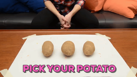 Make sure you ask your partners what potato is right for everyone! Big and bulky?Small and nimble? Something in between? Hot Potato requires some careful thought!