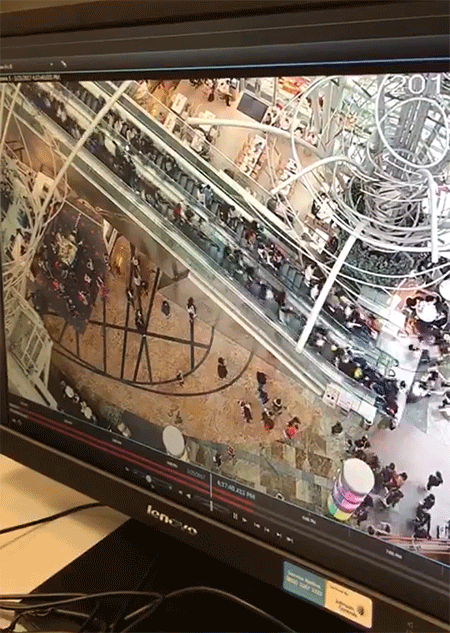 In a video of the incident, the escalator – one of the longest in Hong Kong – can be seen jolting to a stop before reversing at a high speed.