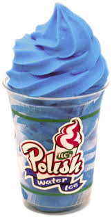 A yummy colored ice concoction that's made into many colors and flavors.