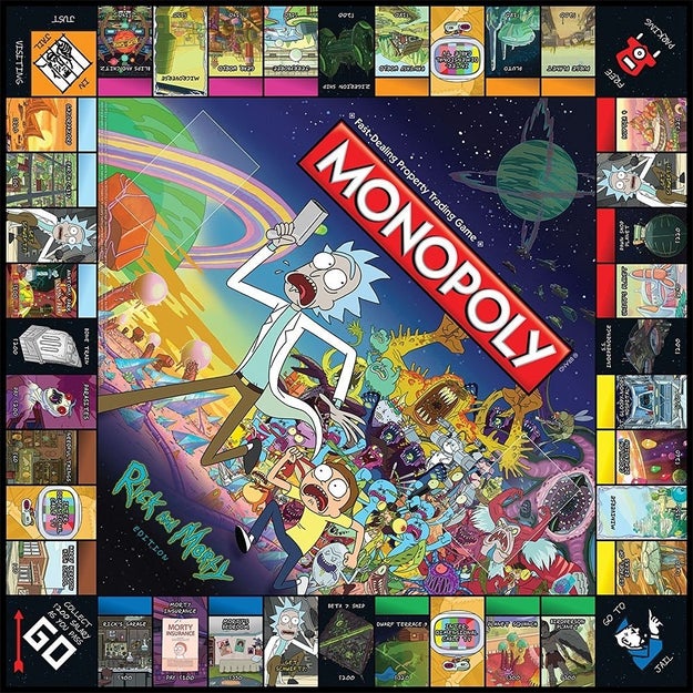 A Rick and Morty Monopoly game as the perf addition for your board-game shelf. (Belches not included.)