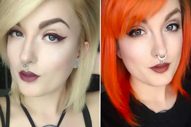 This blonde proves that orange is just as fun!