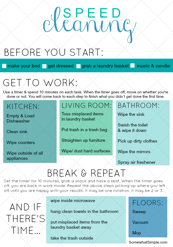 10 Reasons to Keep Your House Clean Cheat Sheet {Digital Download}