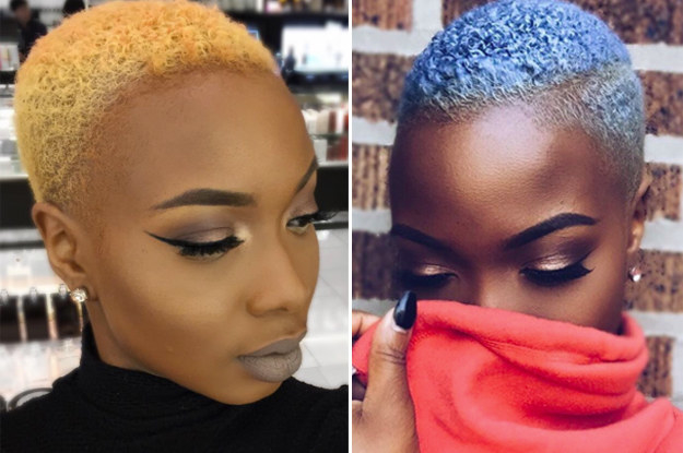 This blonde to blue has us swooning HEAVY!