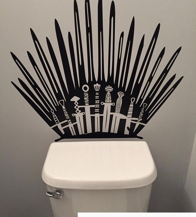 A swords decal to stick above your ~porcelain~ throne where you watch actual Game of Thrones...and hopefully not suffer patricide.