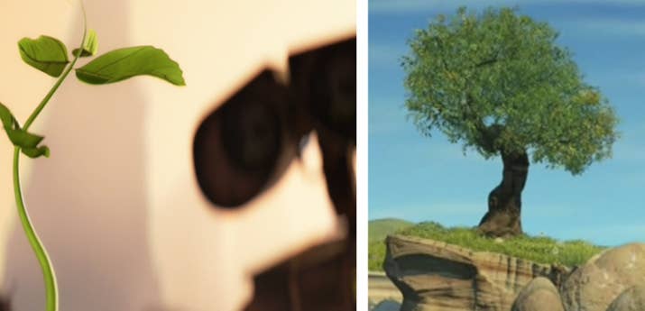 Se cree que el árbol es el mismo bajo el que Carl y Ellie van de picnic en Up y el mismo de la canción de Jessie sobre Emily en Toy Story 2. Es sólo un pequeño y dulce lazo que se le ocurrió al fanático de Disney, Matthew Gottula.—Anna Kopsky