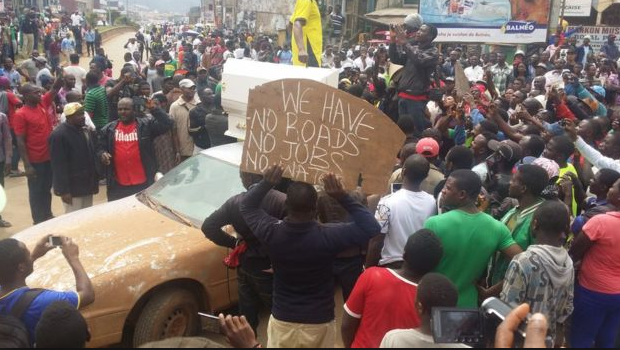 The internet shutdown came after a surge in protests by English-speaking Cameroonians against the government last year.