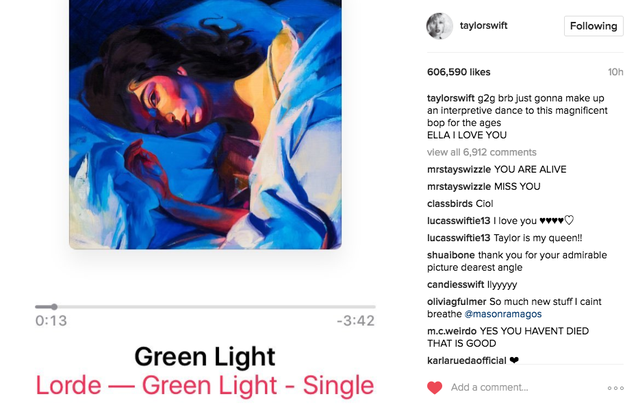 Lagu dari Lorde, Green Light