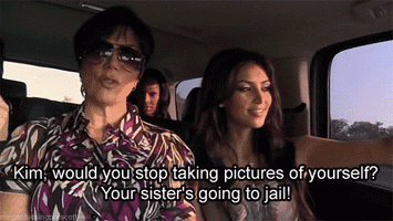 Okay there's never a perfect time to take selfies, Mom! God!
