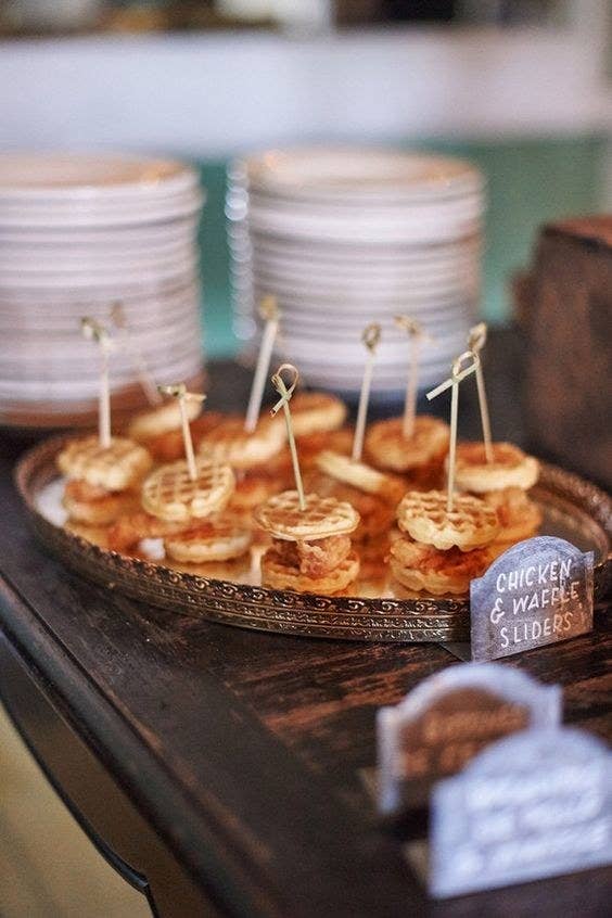 Literally who wouldn't want to eat waffles and pancakes at a wedding? Brunch weddings have great food and a casual vibe, so it's a good thing the wedding world at large is finally catching on to them.