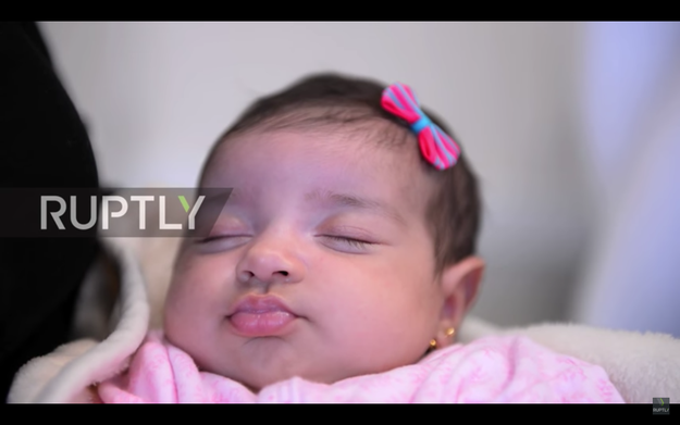 The video shows Brazilian mothers saying they decorate their babies' heads with bows to help them be identified as female when out in public.