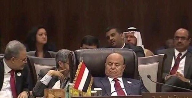 Here's the President of Yemen, Abdrabbuh Mansur Hadi.