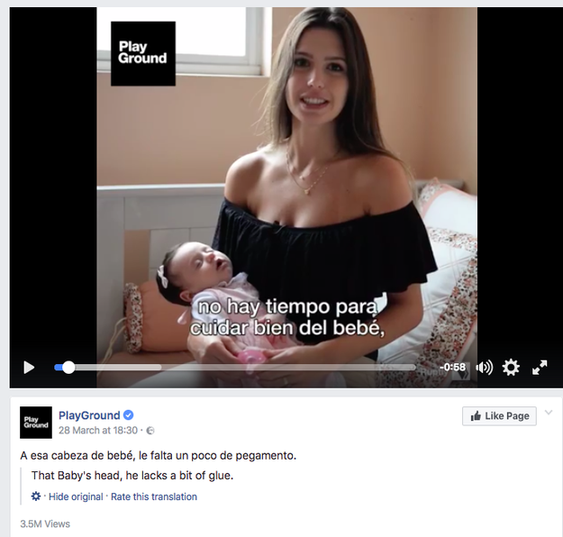 The video was quickly picked up by other organizations, who spread it to Facebook. One version of the video, shared by Playground, has been viewed over 3 million times since Tuesday.