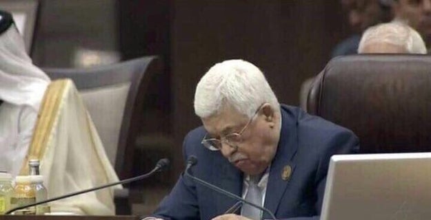 Here's Palestinian president Mahmoud Abbas.