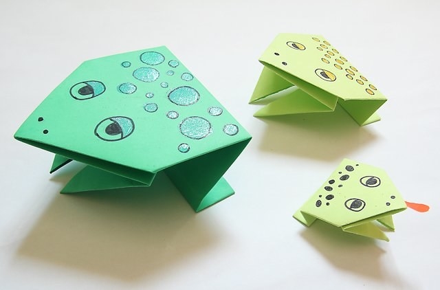 We said no plagues, but origami frogs are too good to pass-over (cue rimshot). Check out other crafty fun with legos and even a Matzah house.
