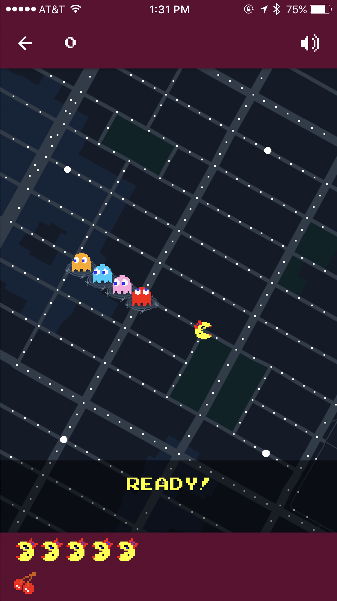 pac man google map usa