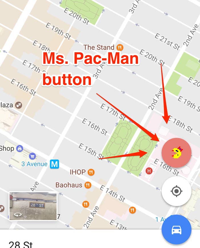 Play Ms. Pac-Man in Google Maps