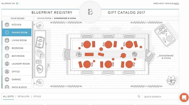 Blueprint Registry, for registry inspiration by the room.