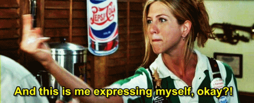 "E essa sou eu me expressando ok?"