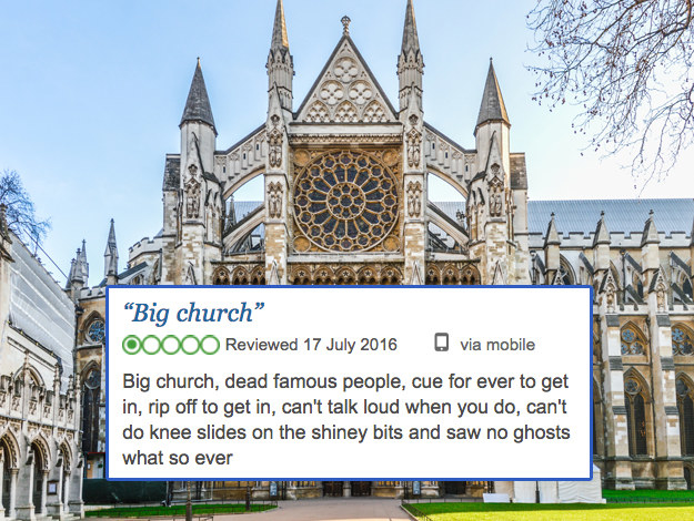 16 Of The Most Ridiculous TripAdvisor Reviews About London