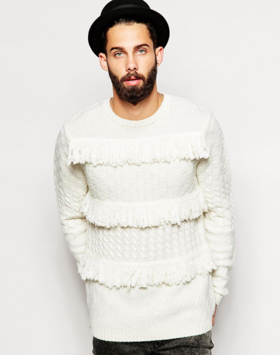 And every grown man wants a sweater that doubles as a throw blanket, right?