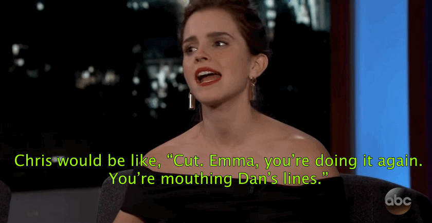 Emma Watson Used To Mouth Daniel Radcliffes Lines In Harry