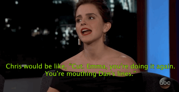 Emma Watson Used To Mouth Daniel Radcliffe's Lines In \