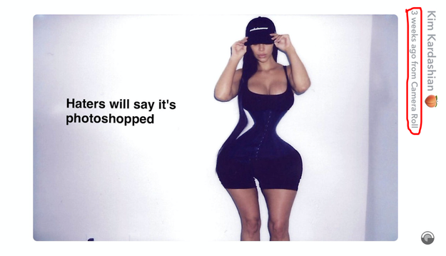 Kim waited three weeks to troll the haters with this. Ikonik.
