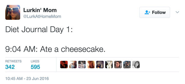 On cheesecake: