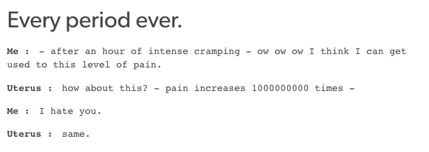 When your period turns the dial up to 11: