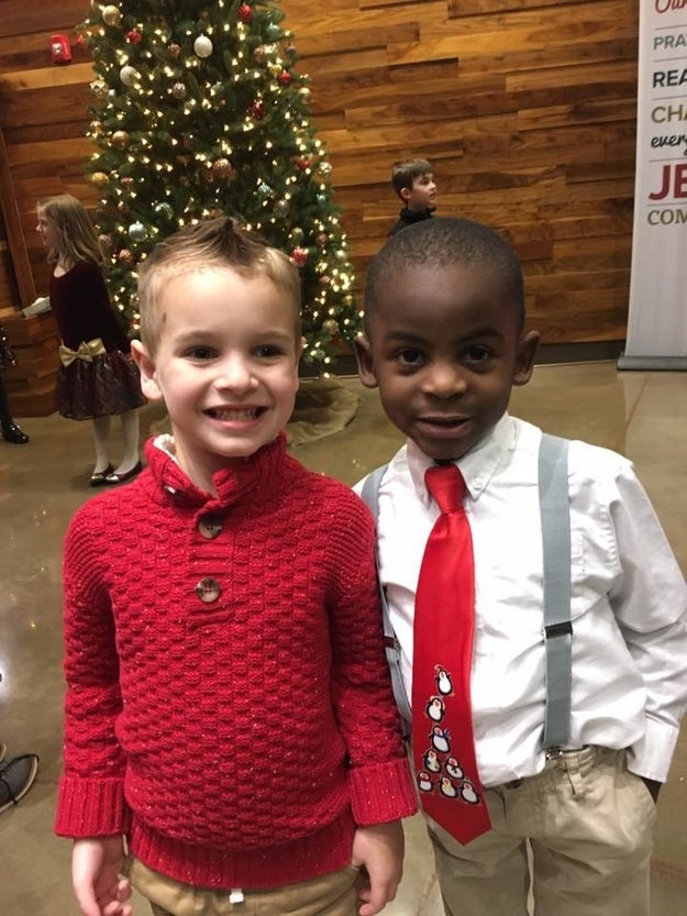 This is 5-year-old Jax and his friend Reddy. They go to school together in Louisville, Kentucky.