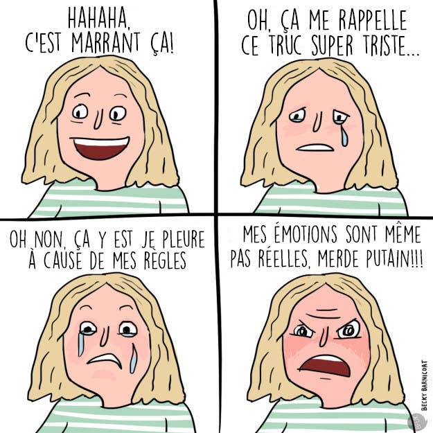 Et regretter d'être une telle caricature.