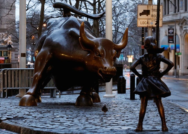 There's a statue of a girl staring down the bull on Wall Street and women are so into it