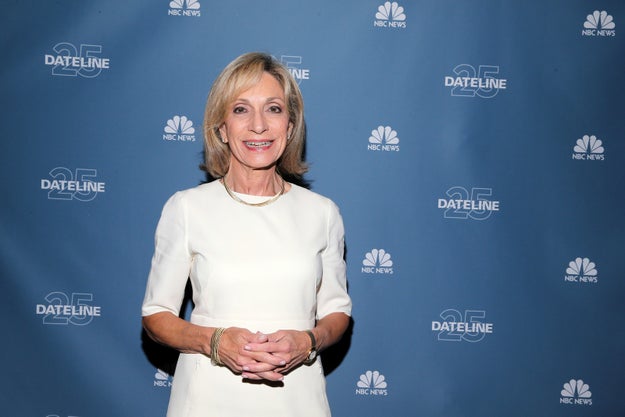 This is, of course, NBC reporter and news anchor Andrea Mitchell.