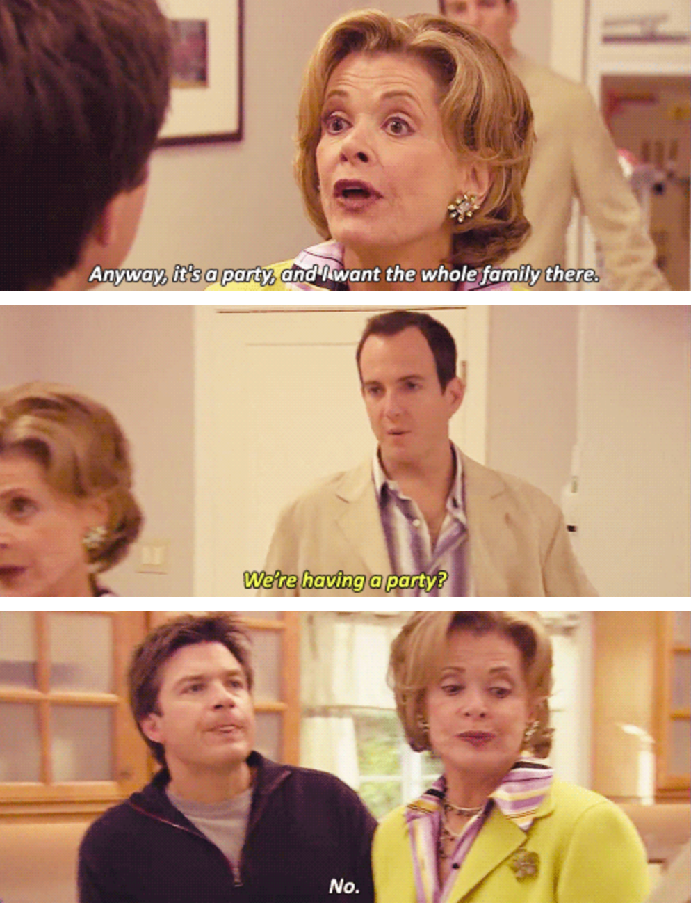 Lucille says there&#x27;s a family party but then tells GOB there isn&#x27;t one