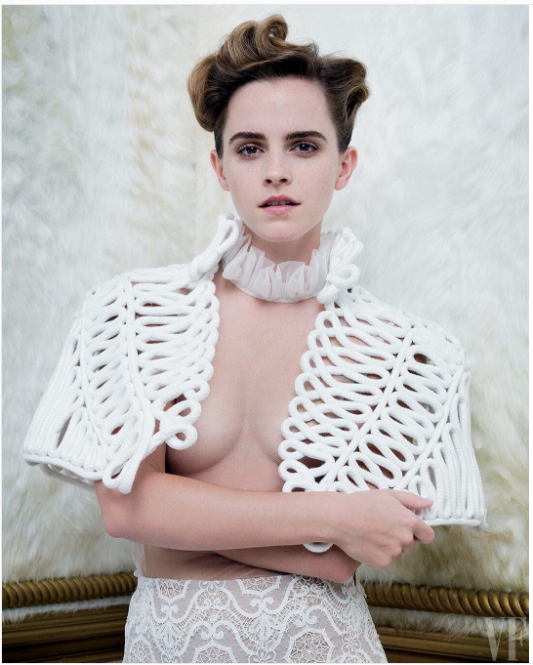 Last week, Emma Watson caused ~controversy~ after appearing in Vanity Fair in a semi-sheer top and no bra.