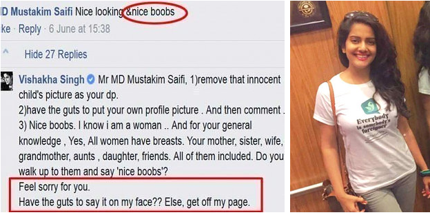 When this actress perfectly silenced a troll who commented “nice boobs” on her profile picture.