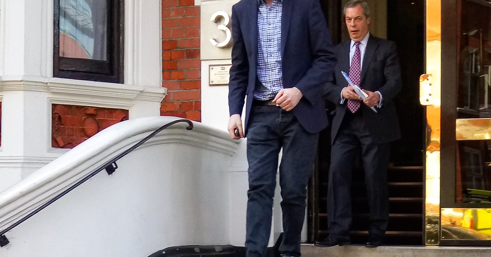 Nigel Farage Just Visited The Ecuadorian Embassy In London