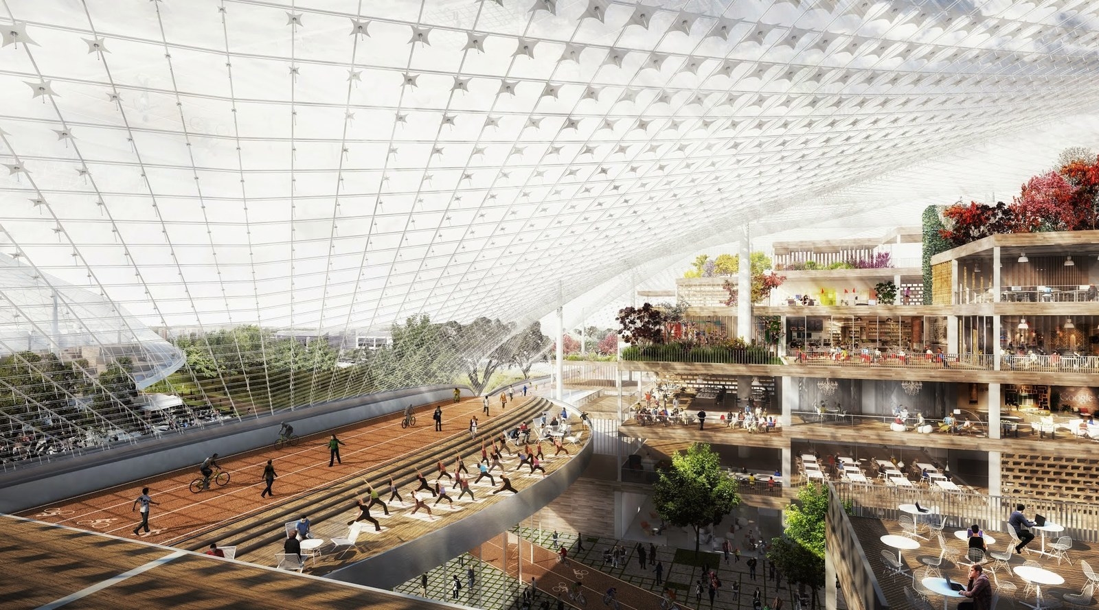 Inside Google's new Californian HQ with 'dragon skin' roof and space for  4,000 staff