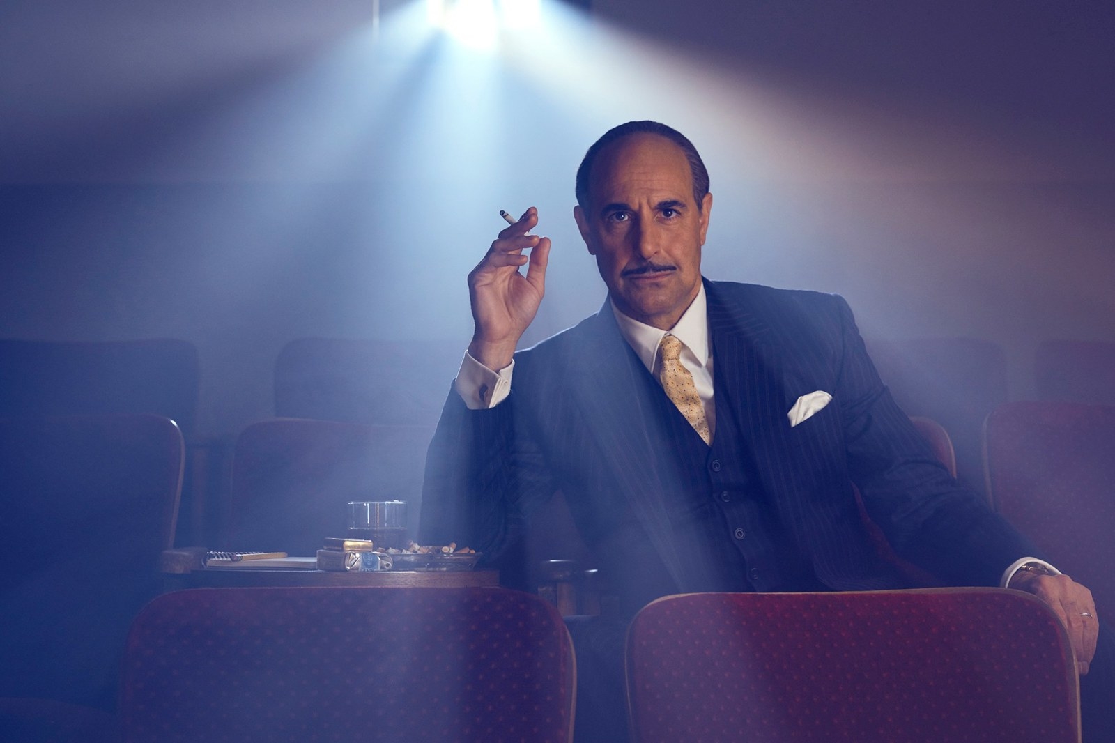 35. The history of studio contracts is bananas.36. "That bitch sued me.” Oh my god, we got feuds on top of feuds! 37. This show would be nothing without Stanley Tucci. 38. "Catch a Falling Star" should have been retired after Love, Actually. 39. “Television is kicking your ass.” Still true.40. My god, Joan Crawford was terrifying. Jessica is killing it. 41. Kathy Bates! How did I not see this coming?