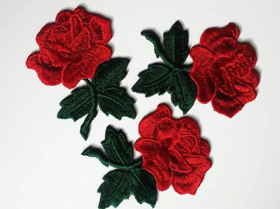 21 Really Fucking Cool Iron On Patches Your Jacket Needs Right Now - and these classic rose patches 2 65 for one or 5 30 for three from etsy