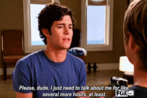 Why? Because he is a pretentious, self-obsessed, arrogant brat that was funny at first but then made me want to body-slam him for the stupid shit he did. He victimizes himself every single time.–jasemna
