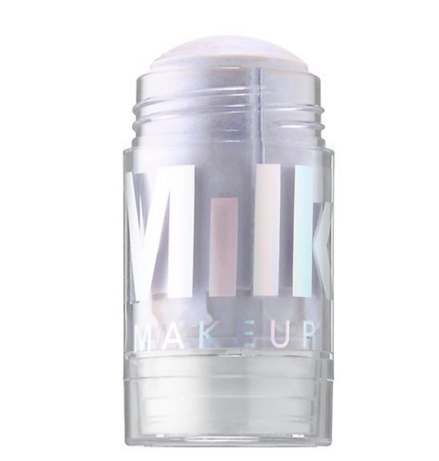 The roll-on highlighter has a lavender tint to it, and in addition to the face - it can really make those collarbones *pop*. See it in action here.